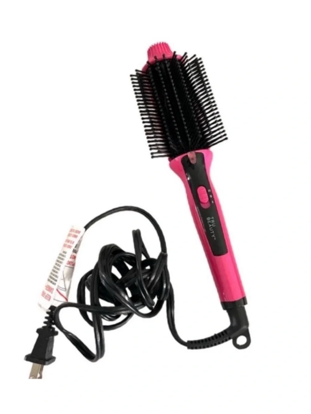 Tru Beauty Hot Styling Brush 2 in 1 Blow Dry Curl Smooth Pink Black